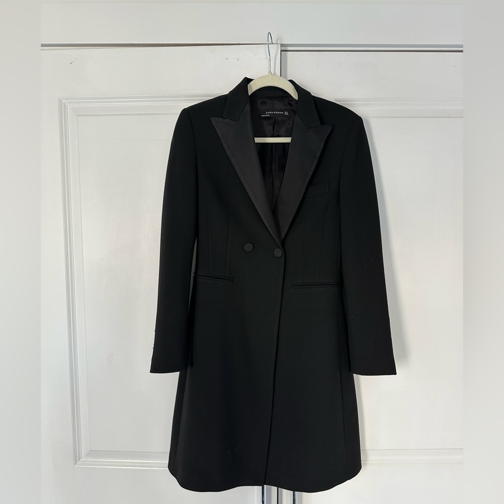 Zara tuxedo trench coat